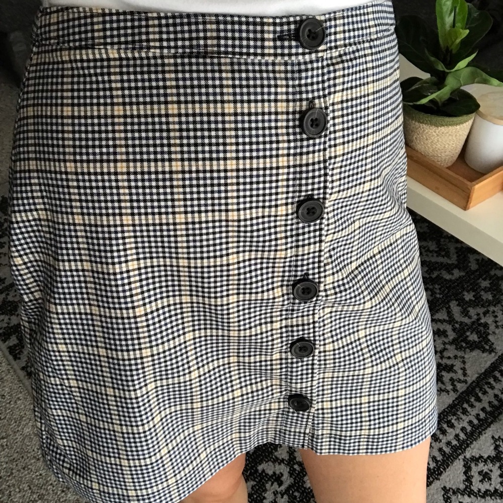 Abercrombie & Fitch button up plaid skirt